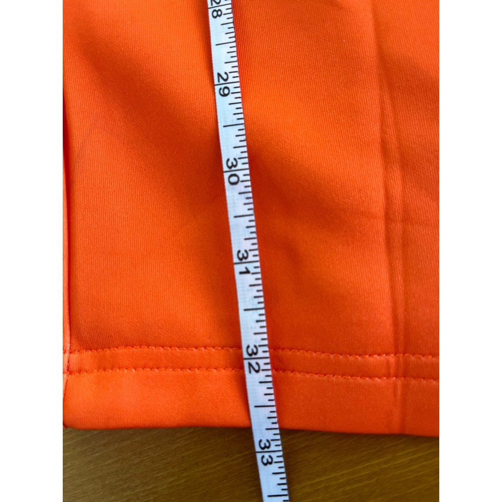 Orange Tropical Graphic Bustier Mini Dress Puff Sleeve Sweetheart Neck Bodycon - Picture 7 of 8